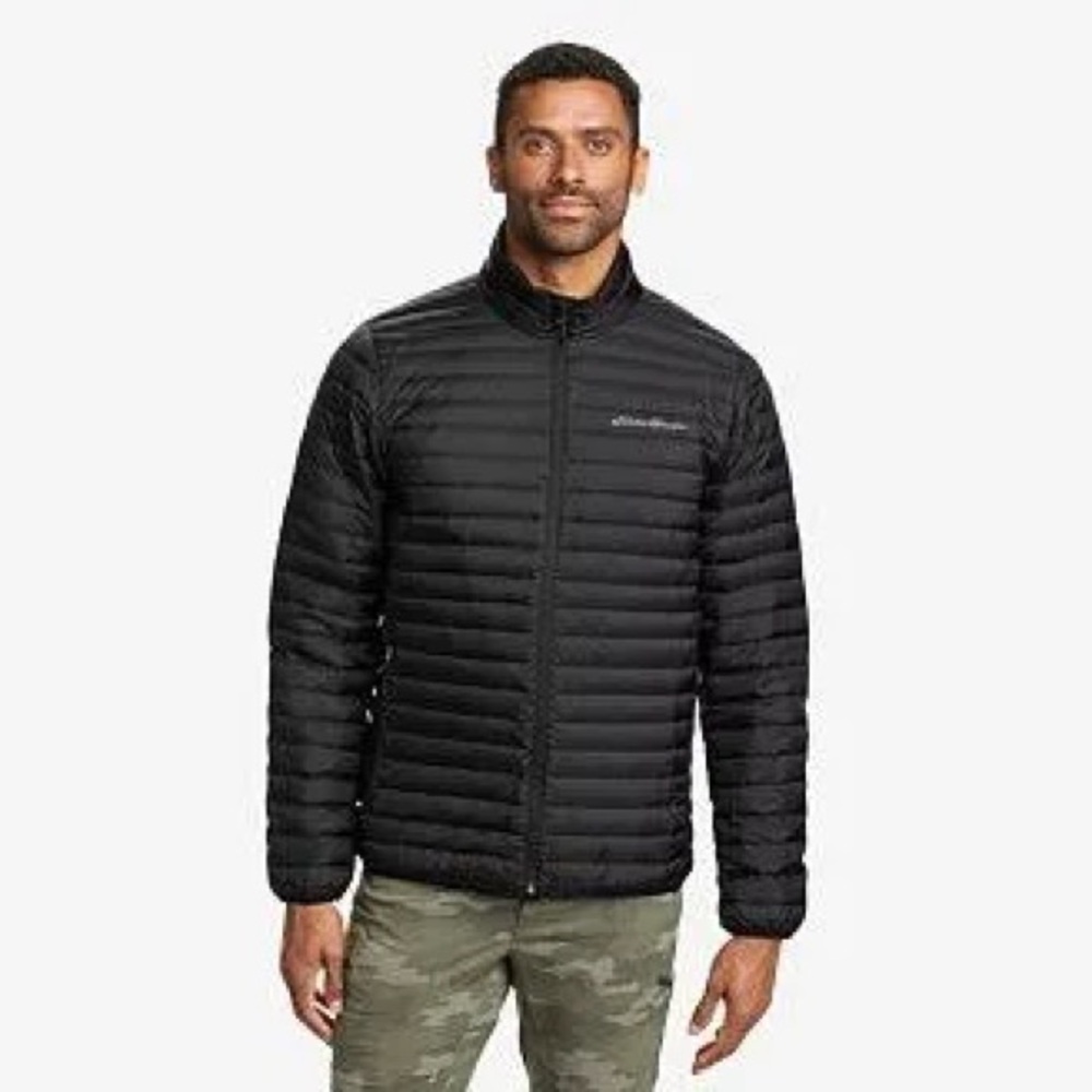 Men’s Black Medium Eddie Bauer Microlight Down Jacket - Like New